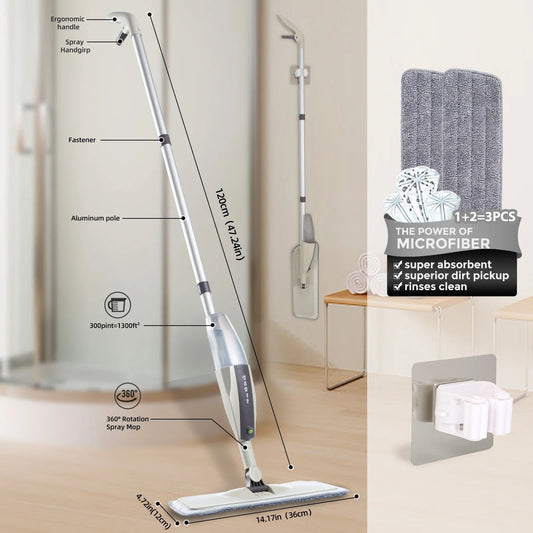 Spray Flat Mop for Quick Floor Cleaning